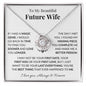To My Beautiful Future Wife - My Last Everything - Love Knot Necklace