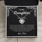 To My Daughter - I love you Love Knot Necklace