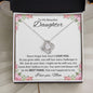 To My Beautiful Daughter Love Knot Necklace