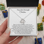 You Are Enough Personalized Love Knot Necklace