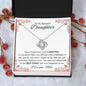To My Beautiful Daughter Love Knot Necklace