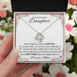 To My Beautiful Daughter Love Knot Necklace
