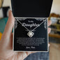 To My Daughter - I love you Love Knot Necklace