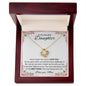 To My Beautiful Daughter Love Knot Necklace