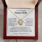 To My Beautiful Future Wife - My Last Everything - Love Knot Necklace