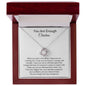 You Are Enough Personalized Love Knot Necklace