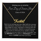 First Day of Senior Year Personalized Name Necklace