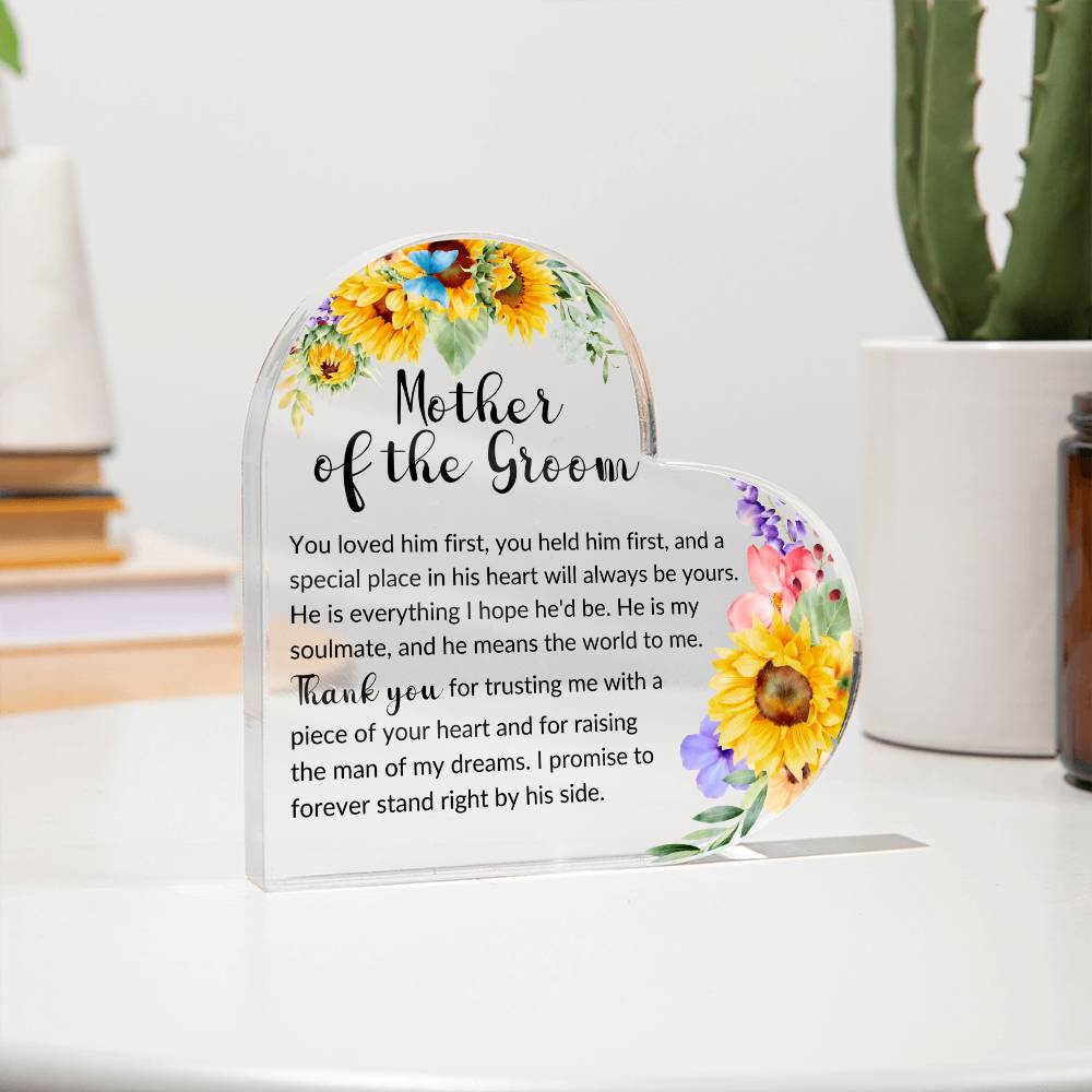 Mother of the Groom Heart Acrylic Plaque