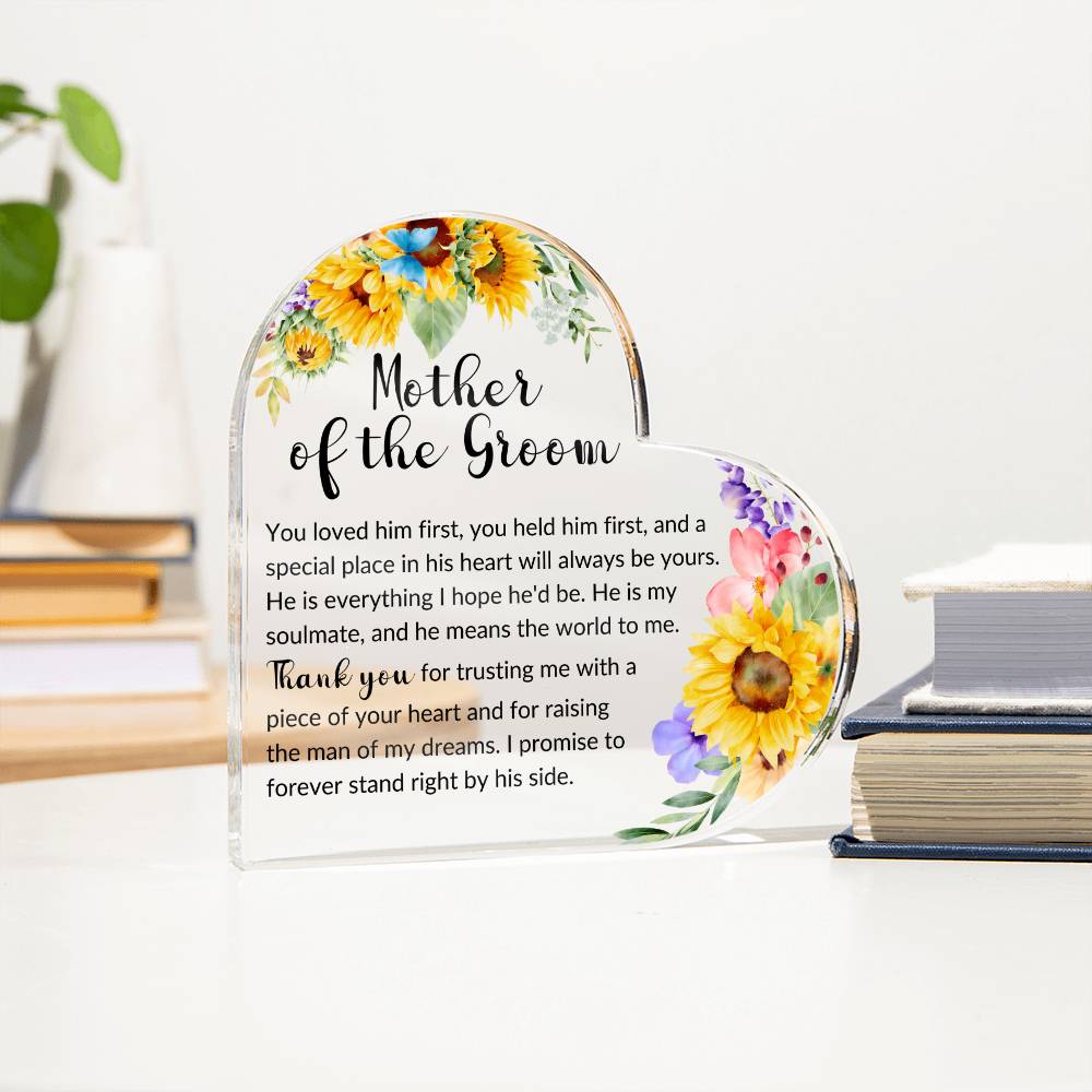 Mother of the Groom Heart Acrylic Plaque