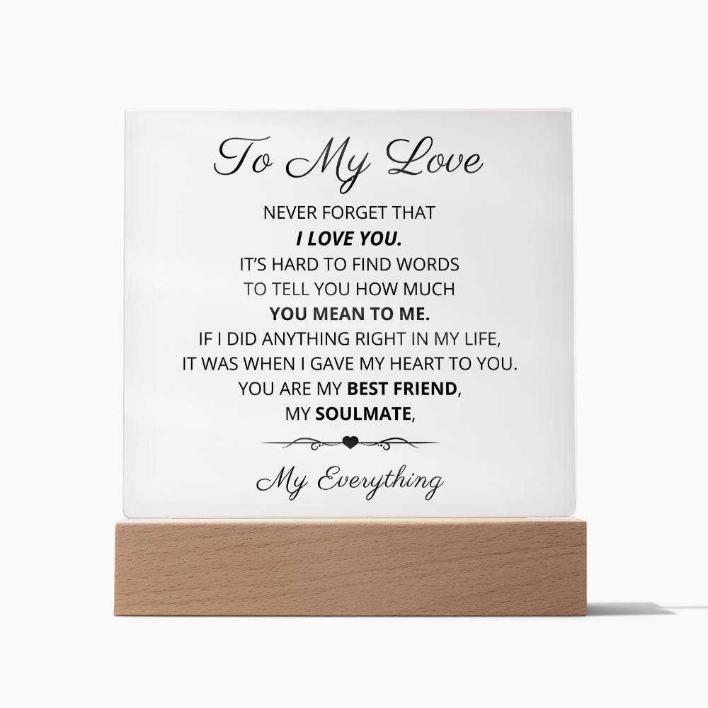 To My Love Couple's LED Room Décor and Night Light