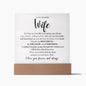 To My Beautiful Wife "Meeting You Was Fate" LED Acrylic Plaque