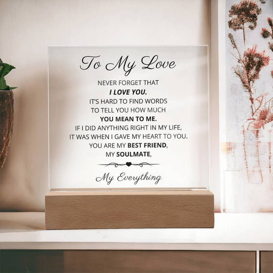 To My Love Couple's LED Room Décor and Night Light