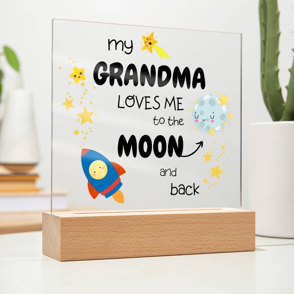 My Grandma Loves Me Acrylic Room Decor/Night Light