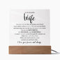 To My Beautiful Wife "Meeting You Was Fate" LED Acrylic Plaque