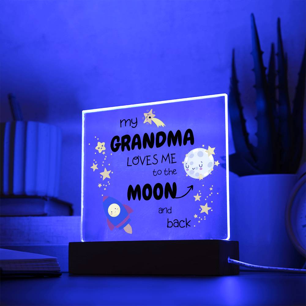 My Grandma Loves Me Acrylic Room Decor/Night Light