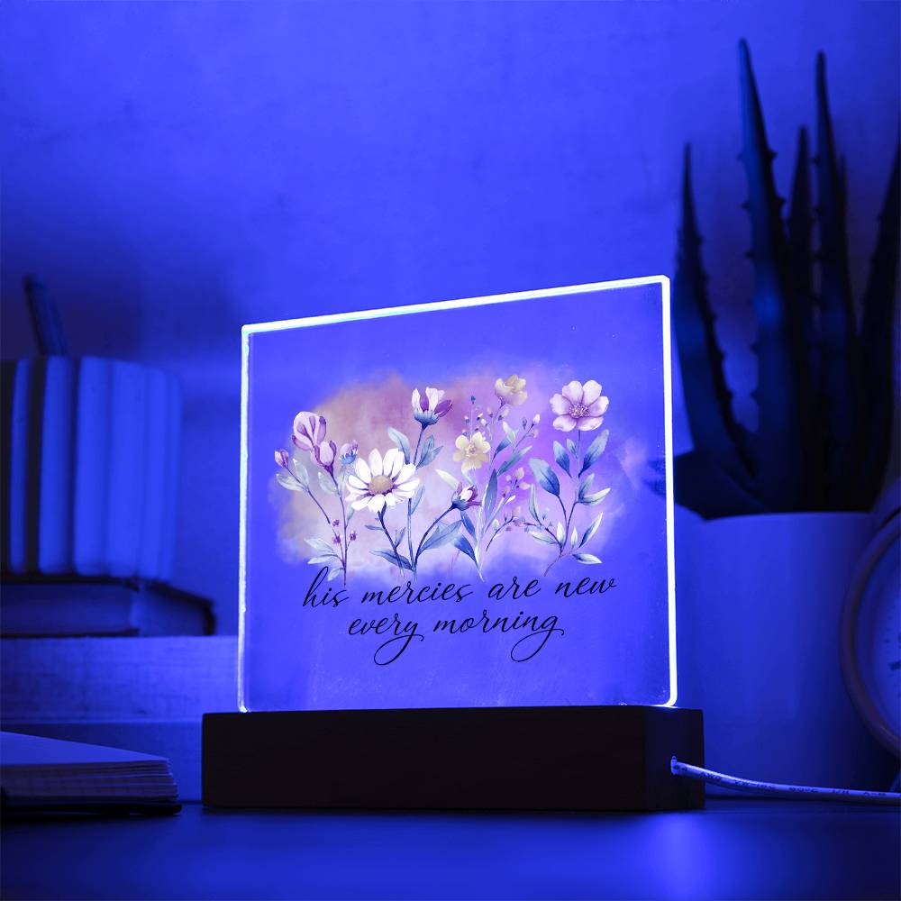 His Mercies Are New Every Morning Faith-Based Acrylic Plaque