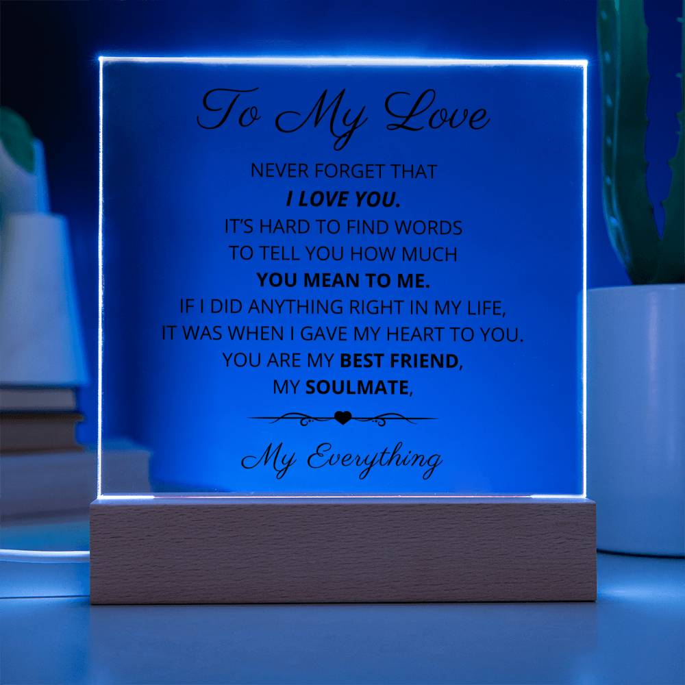 To My Love Couple's LED Room Décor and Night Light