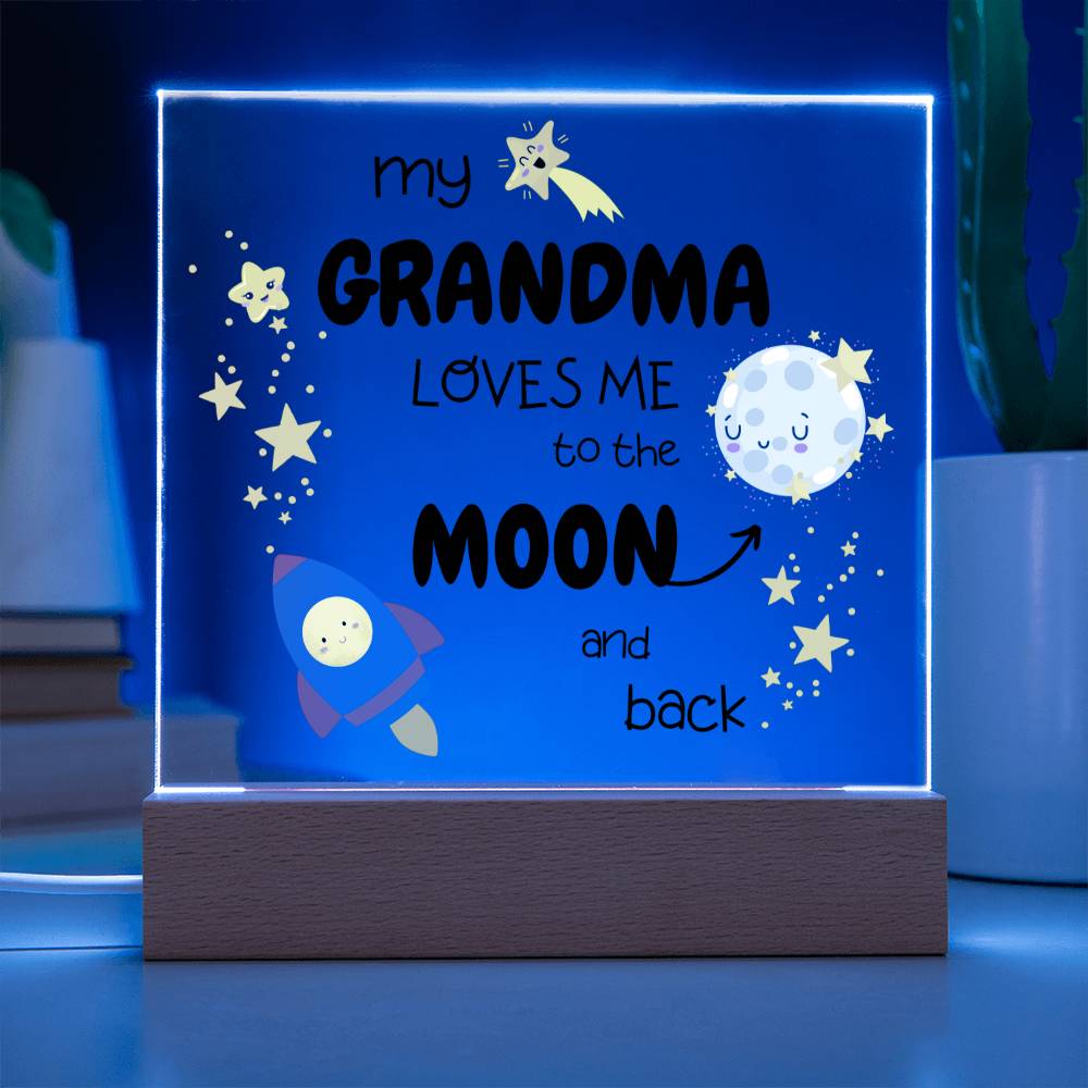 My Grandma Loves Me Acrylic Room Decor/Night Light