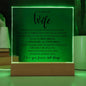 To My Beautiful Wife "Meeting You Was Fate" LED Acrylic Plaque