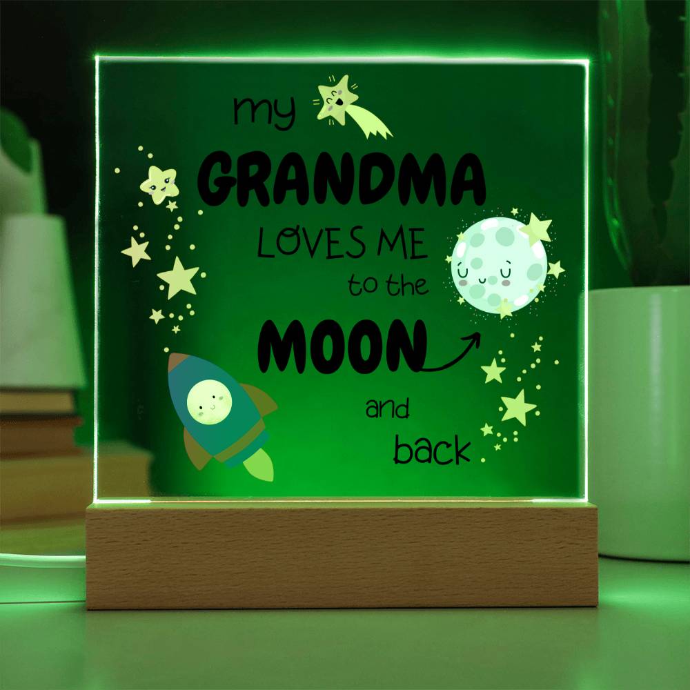 My Grandma Loves Me Acrylic Room Decor/Night Light