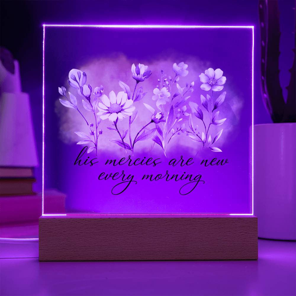 His Mercies Are New Every Morning Faith-Based Acrylic Plaque