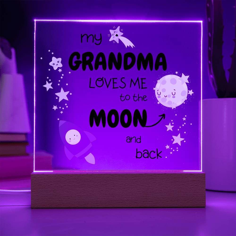 My Grandma Loves Me Acrylic Room Decor/Night Light