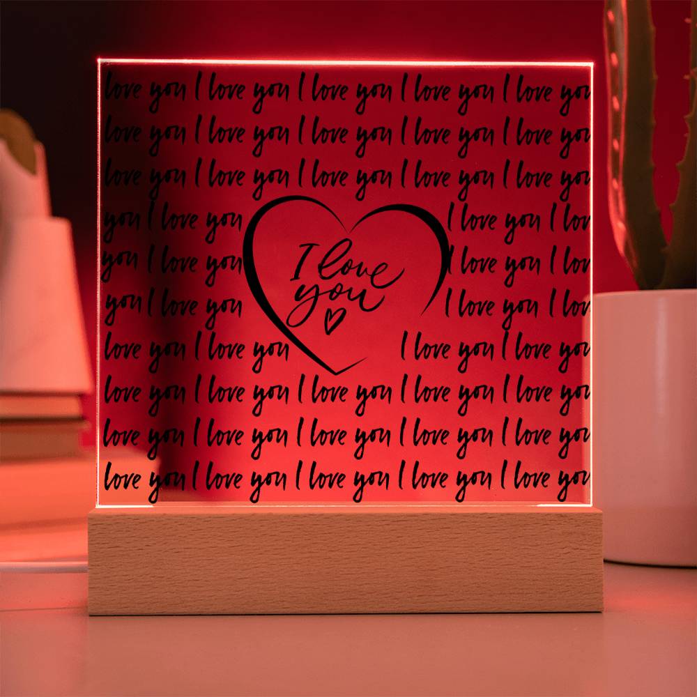I Love You LED Room Décor and Night Light
