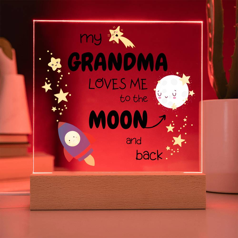 My Grandma Loves Me Acrylic Room Decor/Night Light