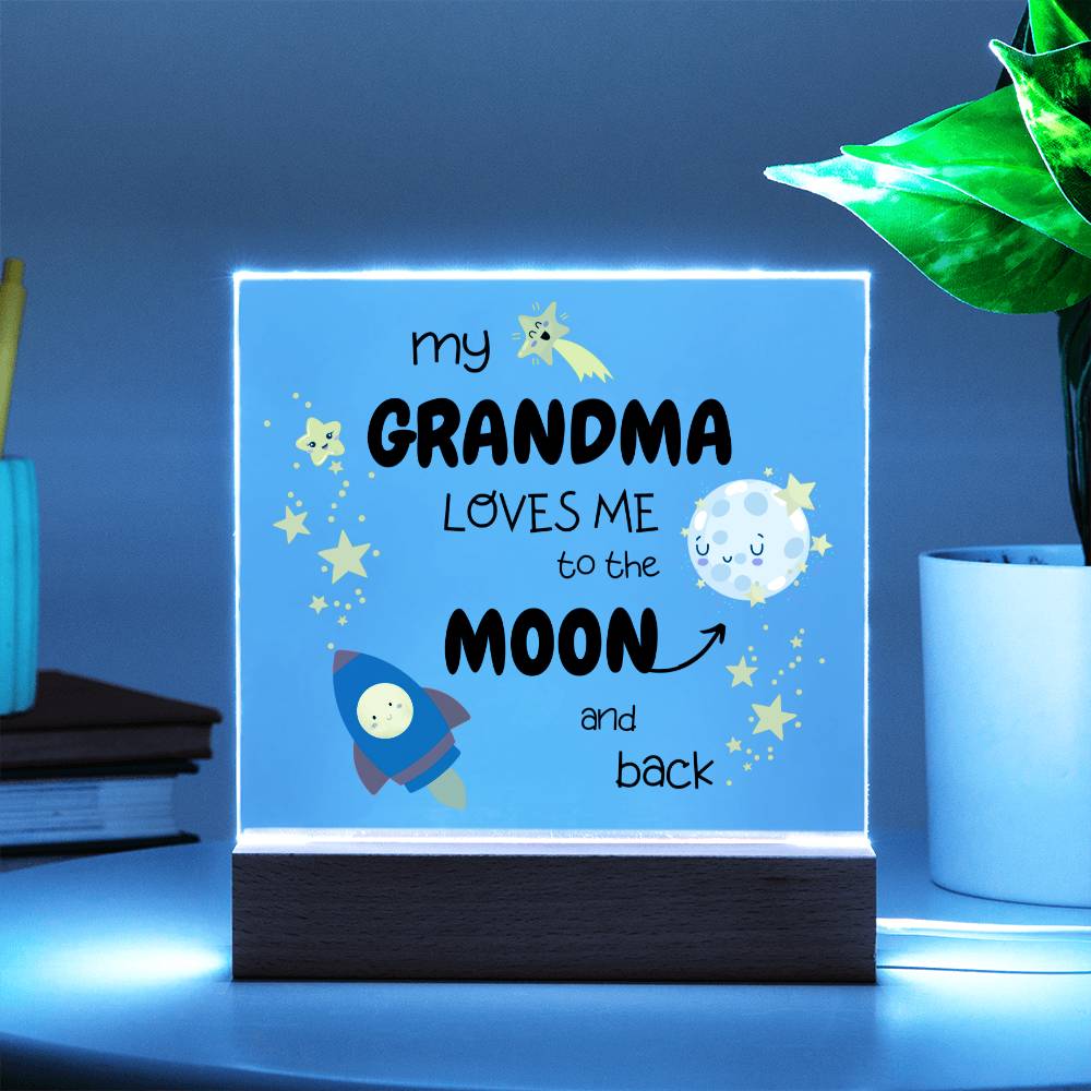 My Grandma Loves Me Acrylic Room Decor/Night Light