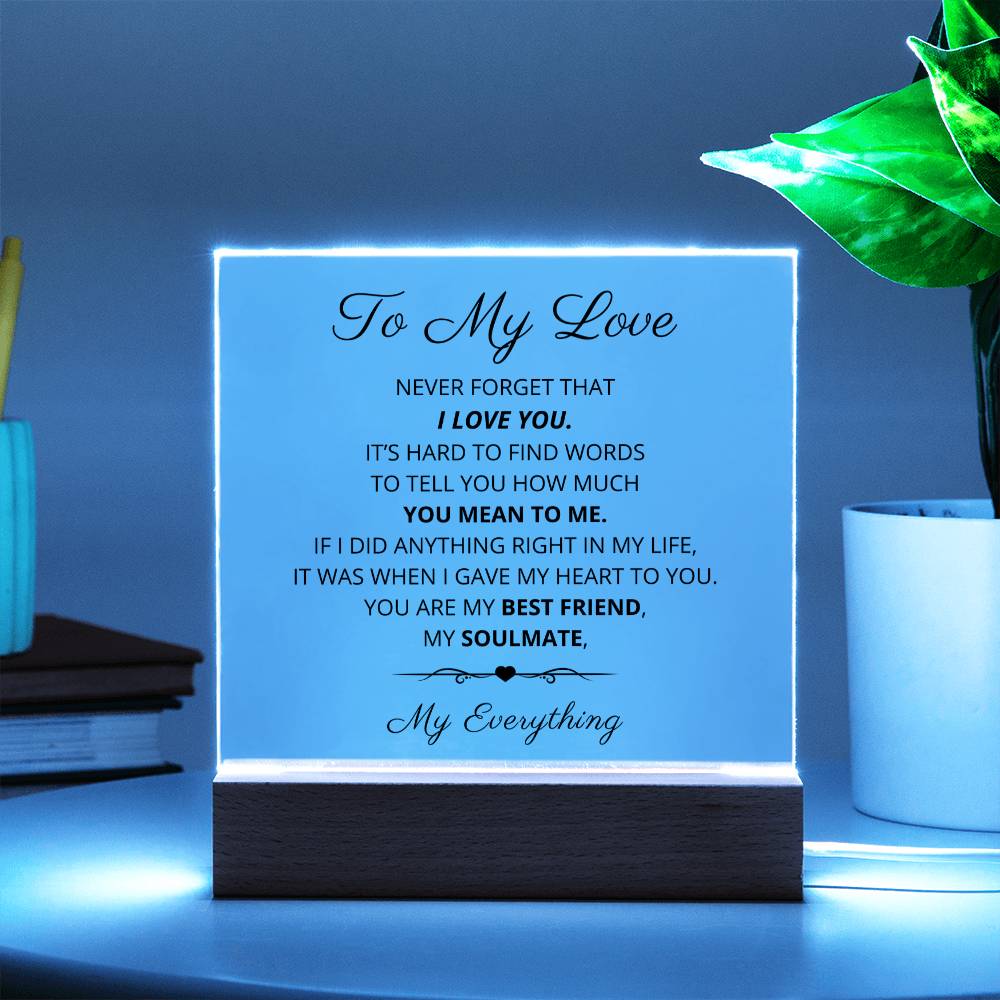 To My Love Couple's LED Room Décor and Night Light