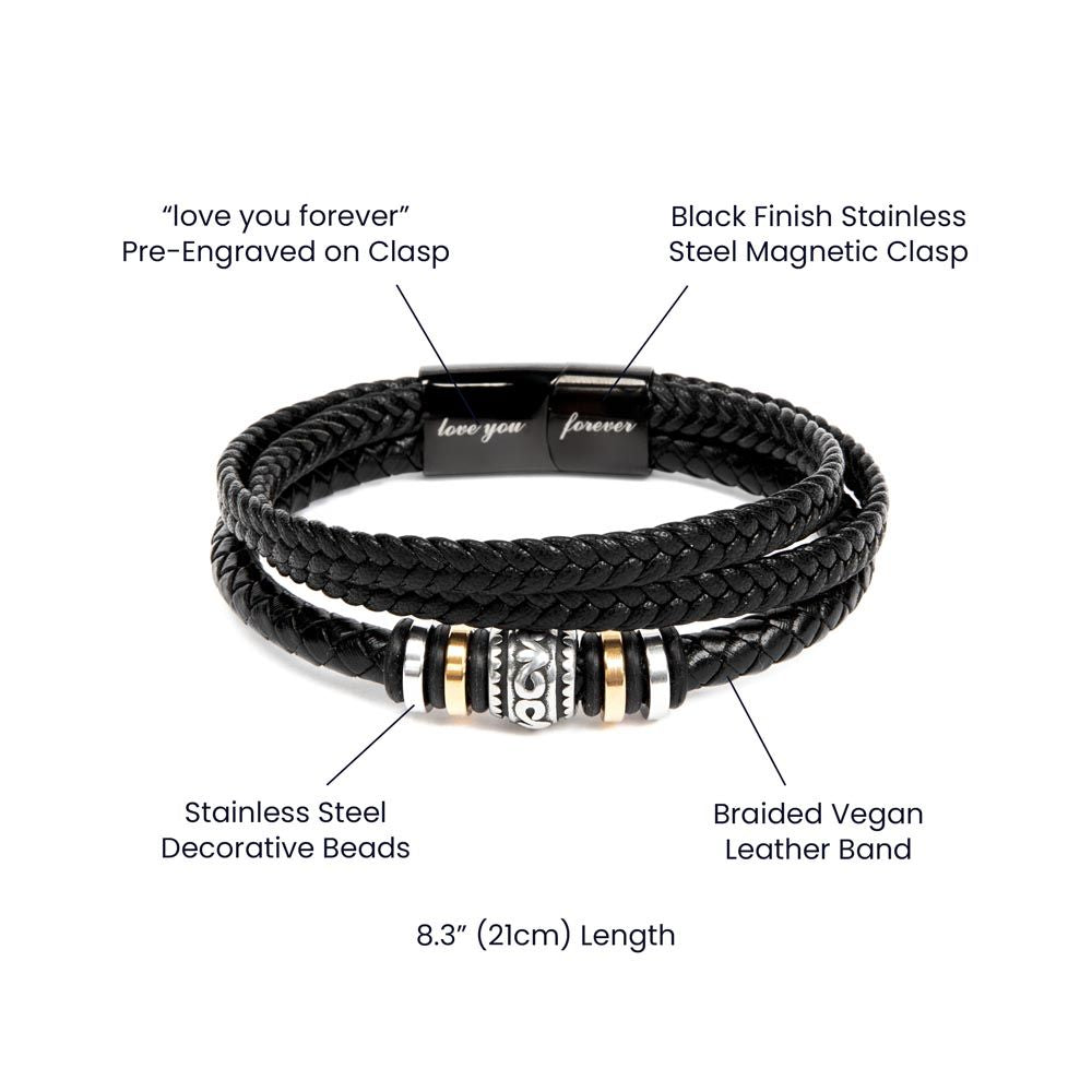 Black Father Black Leader Black King - Men's Bracelet