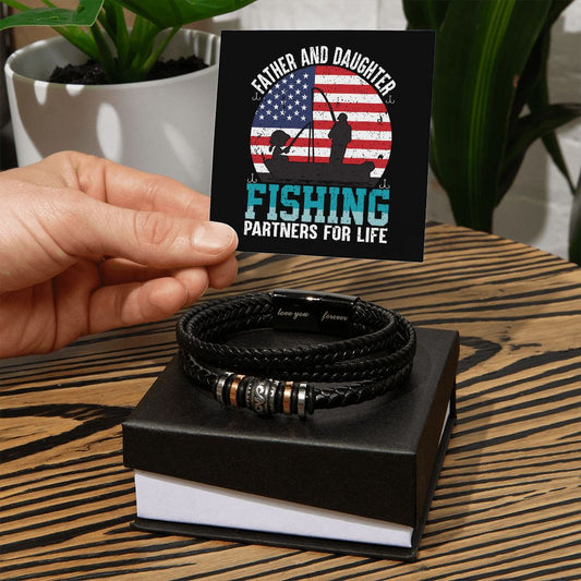 Father and Daughter | Fishing Partners For Life - Men's Bracelet