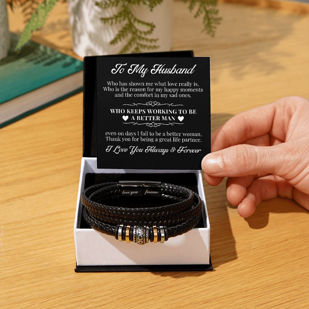 To My Husband Love You Forever Bracelet