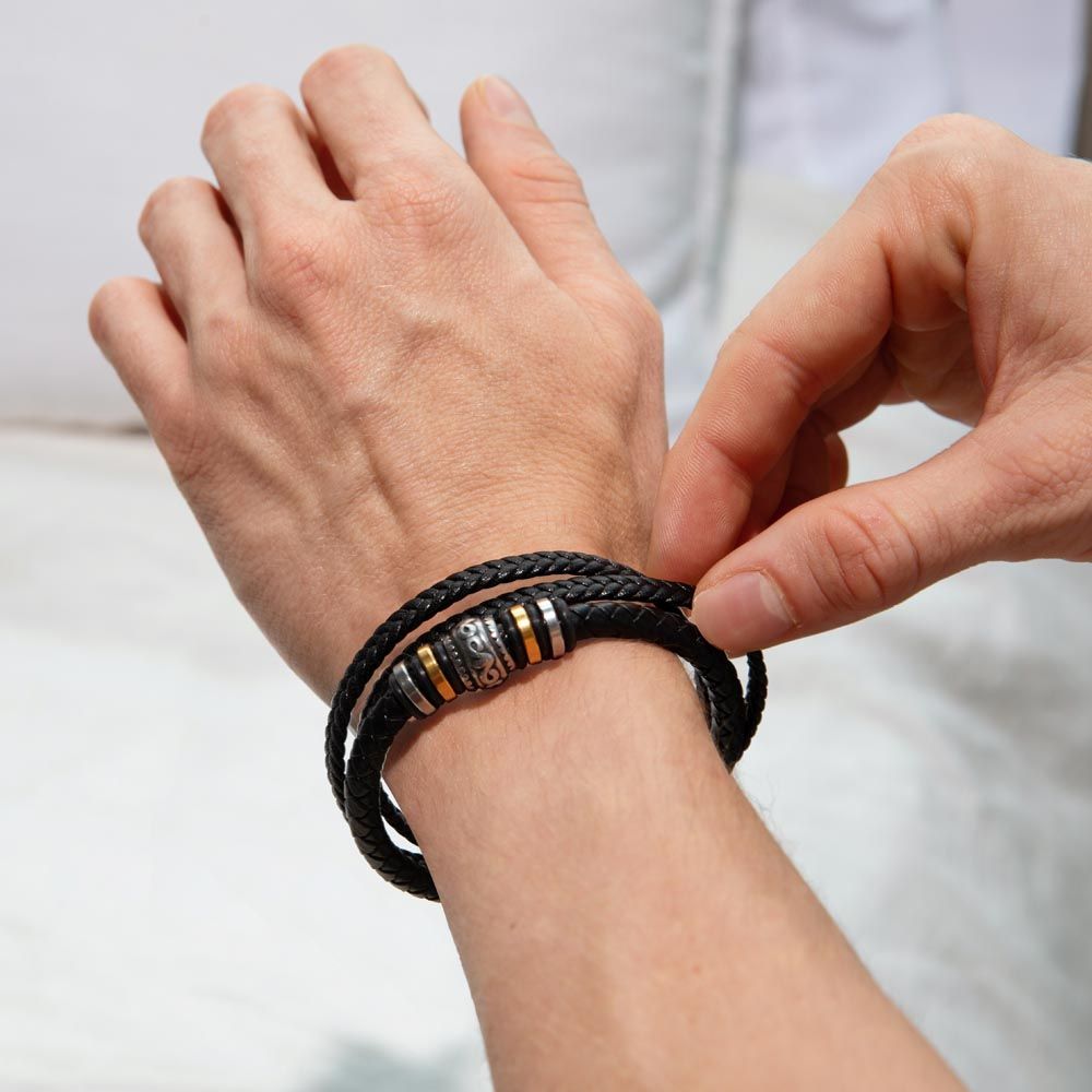Black Father Black Leader Black King - Men's Bracelet