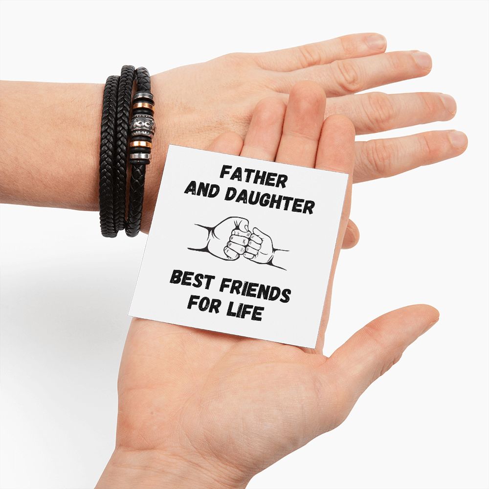 Father and Daughter Best Friends Forever - Men's Bracelet