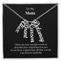 To My Mom Personalized Multi-Name Vertical Necklace