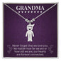 Grandma - Never Forget We Love You - Engraved Kids Charm Necklace