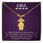 Gigi - Never Forget We Love You - Engraved Kids Charm Necklace