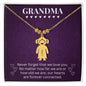 Grandma - Never Forget We Love You - Engraved Kids Charm Necklace
