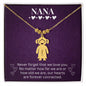 Nana - Never Forget We Love You - Engraved Kids Charm Necklace