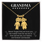 Grandma - Never Forget We Love You - Engraved Kids Charm Necklace Black