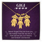 Gigi - Never Forget We Love You - Engraved Kids Charm Necklace