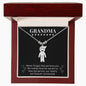 Grandma - Never Forget We Love You - Engraved Kids Charm Necklace Black
