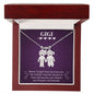 Gigi - Never Forget We Love You - Engraved Kids Charm Necklace