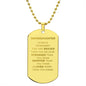 Granddaughter Engraved Dog Tag Necklace