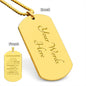 Granddaughter Engraved Dog Tag Necklace