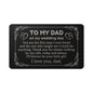 To My Dad - Wedding Day - Engraved Metal Wallet Card