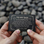 To My Dad - Wedding Day - Engraved Metal Wallet Card
