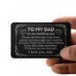 To My Dad - Wedding Day - Engraved Metal Wallet Card