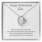 Happy Retirement Personalization Forever Love Necklace